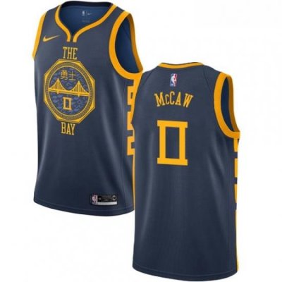 Womens Nike Golden State Warriors 0 Patrick McCaw Swingman Navy Blue NBA Jersey City Edition