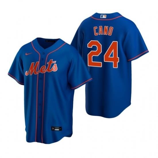 Mens Nike NeW York Mets 24 Robinson Cano Royal Alternate Stitched Baseball Jersey