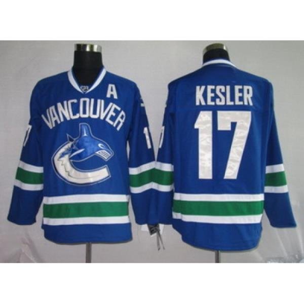 Hockey Jerseys Vancouver Canucks 17 KESLER blue