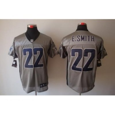 Nike Dallas Cowboys 22 Emmitt Smith Grey Elite Shadow NFL Jersey