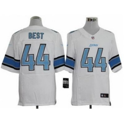 Nike Detroit Lions 44 Jahvid Best White Elite NFL Jersey