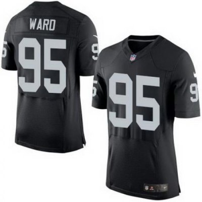 Nike Raiders #95 Jihad Ward Black Team Color Mens Stitched NFL NeW Elite Jersey