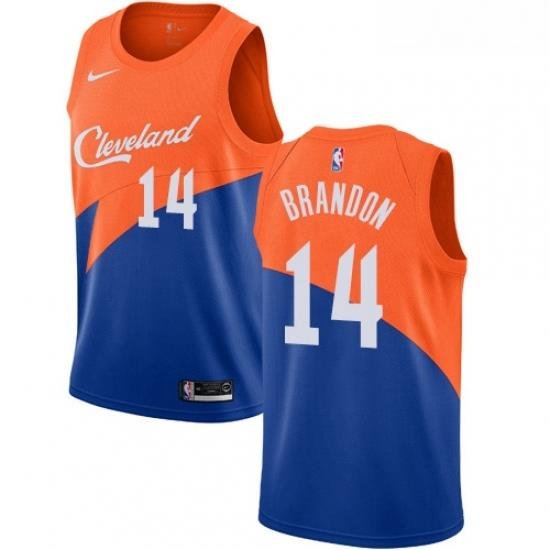 Womens Nike Cleveland Cavaliers 14 Terrell Brandon Swingman Blue NBA Jersey City Edition