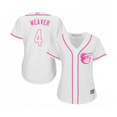 Womens Baltimore Orioles 4 Earl Weaver Replica White Fashion Cool Base Baseball Jersey