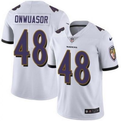 Nike Ravens 48 Patrick Onwuasor White Vapor Untouchable Limited Jersey