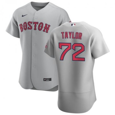 Men Boston Red Sox 72 Josh Taylor Men Nike Gray Road 2020 Flex Base Team MLB Jersey