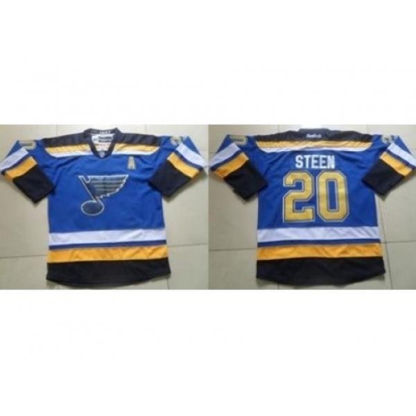 St. Louis Blues #20 Alexander Steen Light Blue Home Stitched Jersey