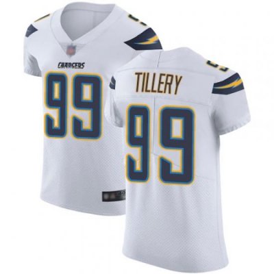 Chargers 99 Jerry Tillery White Men Stitched Football Vapor Untouchable Elite Jersey