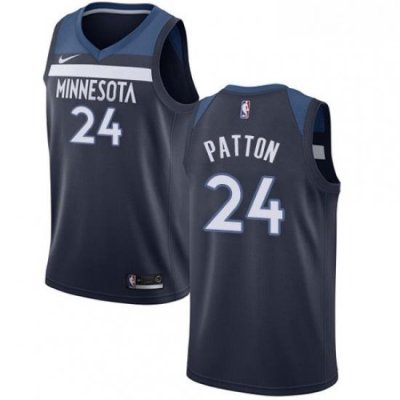 Mens Nike Minnesota Timberwolves 24 Justin Patton Swingman Navy Blue Road NBA Jersey Icon Edition