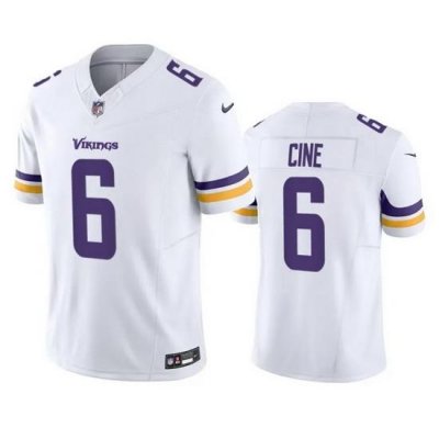 Men Minnesota Vikings 6 Lewis Cine White 2023 F.U.S.E. Vapor Untouchable Stitched Jersey