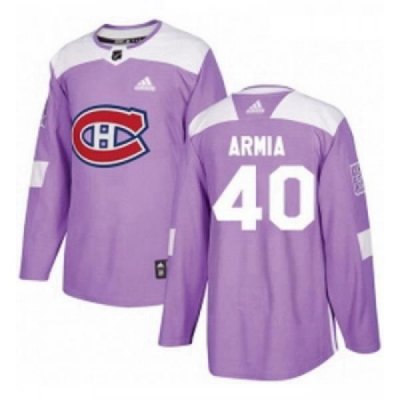 Youth Adidas Montreal Canadiens 40 Joel Armia Authentic Purple Fights Cancer Practice NHL Jersey