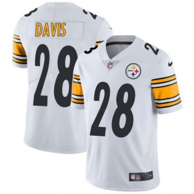 Youth Nike Steelers #28 Sean Davis White Stitched NFL Vapor Untouchable Limited Jersey