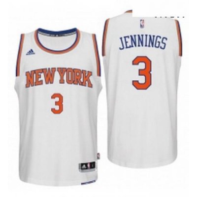 New York Knicks 3 Brandon Jennings 2016 Home White New Swingman Jersey