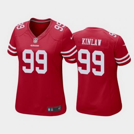 women javon kinlaw san francisco 49ers scarlet game jersey