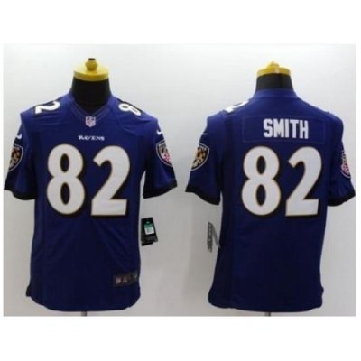 Nike Baltimore Ravens 82 Torrey Smith Purple Limited Alternate NFL Jersey