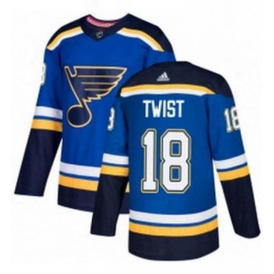 Mens Adidas St Louis Blues 18 Tony Twist Premier Royal Blue Home NHL Jersey