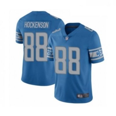 Men Detroit Lions 88 TJ Hockenson Blue Team Color Vapor Untouchable Limited Player Football Jersey