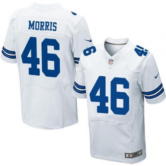 Nike Cowboys #46 Alfred Morris White Mens Stitched NFL Elite Jersey