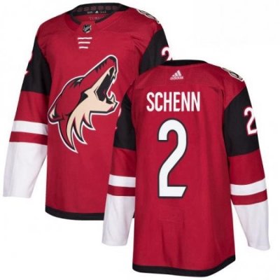 Mens Adidas Arizona Coyotes 2 Luke Schenn Authentic Burgundy Red Home NHL Jersey