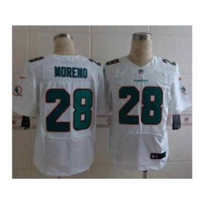 Nike Miami Dolphins 28 Knowshon Moreno White Elite NFL Jersey