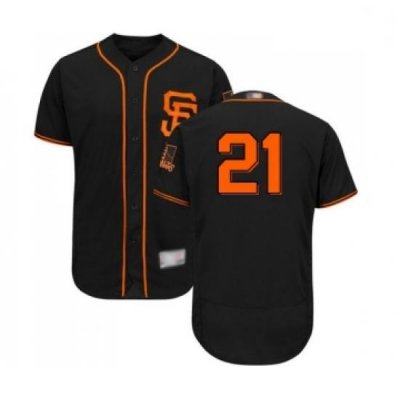 Mens San Francisco Giants 21 Stephen Vogt Black Alternate Flex Base Authentic Collection Baseball Jersey