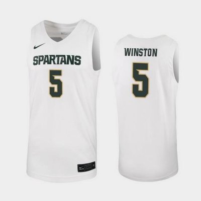 Michigan State Spartans Cassius Winston White Replica Men'S Jersey