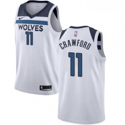 Womens Nike Minnesota Timberwolves 11 Jamal Crawford Swingman White NBA Jersey Association Edition