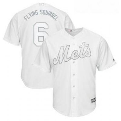 Mets #6 Jeff McNeil White Flying Squirrel Players Weekend Cool Base Stitched Baseball Jersey