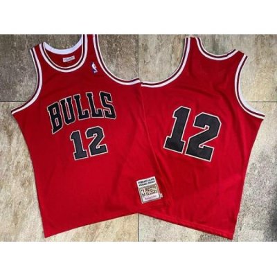 Men Chicago Bulls 12 Michael Jordan Red 1990 Hardwood Classics Jersey