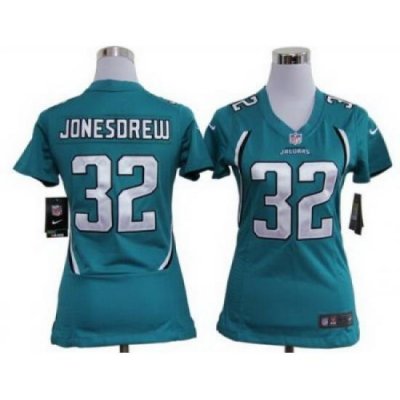 Women Nike Jacksonville Jaguars 32# Maurice Jones-DreW Green Nike NFL Jerseys