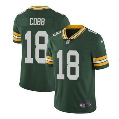 Youth Green Bay Packers 18 Randall Cobb Green Vapor Untouchable Stitched Jersey