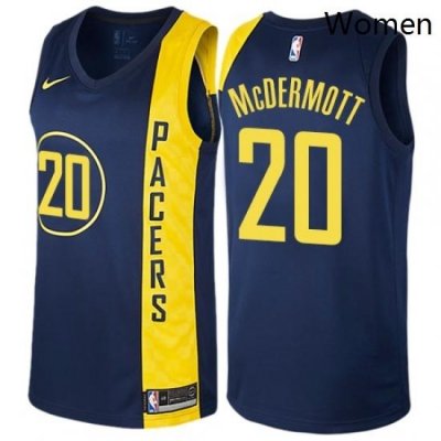 Womens Nike Indiana Pacers 20 Doug McDermott Swingman Navy Blue NBA Jersey City Edition