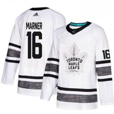 Mens Adidas Toronto Maple Leafs 16 Mitchell Marner White 2019 All Star Game Parley Authentic Stitched NHL Jersey