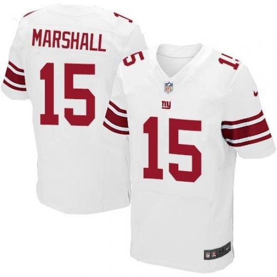 Nike Giants #15 Brandon Marshall White Men's Stitched NFL Elite Jersey