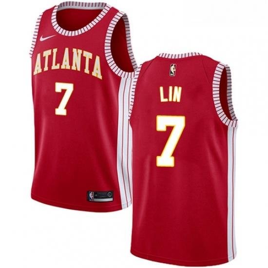 Womens Nike Atlanta Hawks 7 Jeremy Lin Swingman Red NBA Jersey Statement Edition