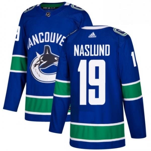 Mens Adidas Vancouver Canucks 19 Markus Naslund Premier Blue Home NHL Jersey