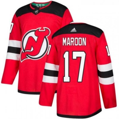 Youth Adidas New Jersey Devils 17 Patrick Maroon Authentic Red Home NHL Jersey