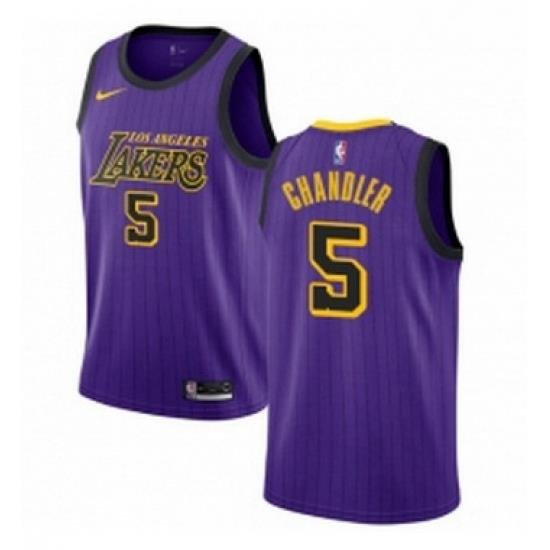 Youth Nike Los Angeles Lakers 5 Tyson Chandler Swingman Purple NBA Jersey City Edition