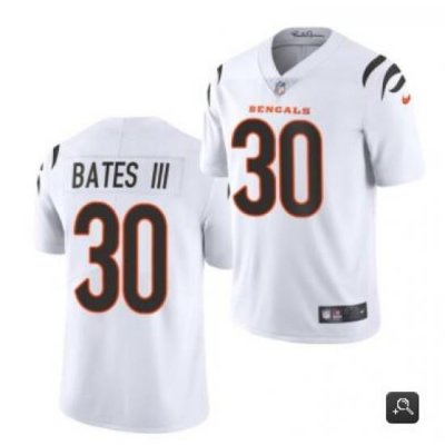 Men Cincinnati Bengals #30 Jessie Bates III 2021 White Vapor Untouchable Limited Stitched NFL Jersey