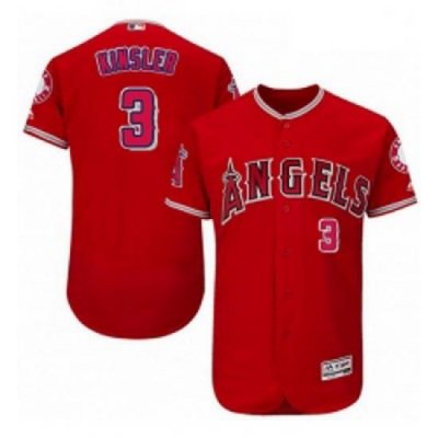 Mens Majestic Los Angeles Angels of Anaheim 3 Ian Kinsler Red Alternate Flex Base Authentic Collection MLB Jersey