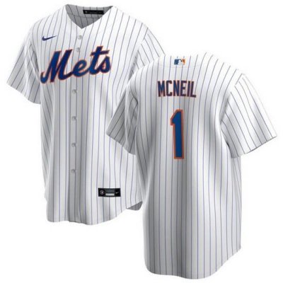 Men NeW York Mets 1 Jeff McNeil White Cool Base Stitched Jersey