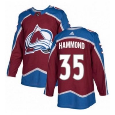 Youth Adidas Colorado Avalanche 35 Andrew Hammond Authentic Burgundy Red Home NHL Jersey