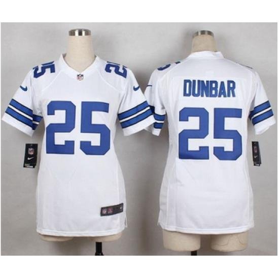 Youth Nike Cowboys #25 Lance Dunbar White NFL Elite Jersey