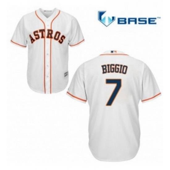 Youth Majestic Houston Astros 7 Craig Biggio Replica White Home Cool Base MLB Jersey