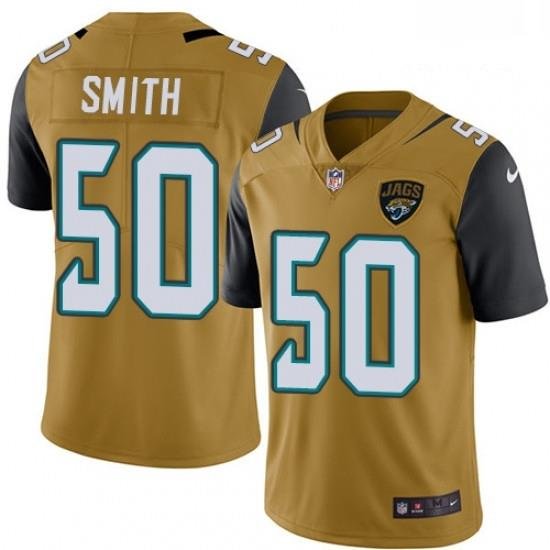 Men Nike Jacksonville Jaguars 50 Telvin Smith Limited Gold Rush Vapor Untouchable NFL Jersey