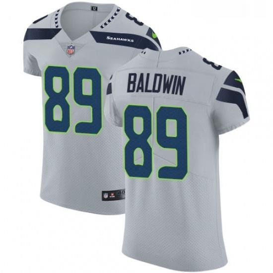 Mens Nike Seattle Seahawks 89 Doug Baldwin Grey Alternate Vapor Untouchable Elite Player NFL Jersey