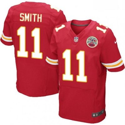 Men Nike Kansas City Chiefs 11 Alex Smith Red Team Color Vapor Untouchable Elite Player NFL Jersey