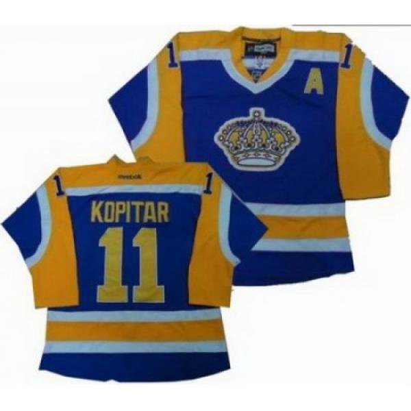 Los Angeles Kings 11 Anze Kopitar yellow purple Jerseys