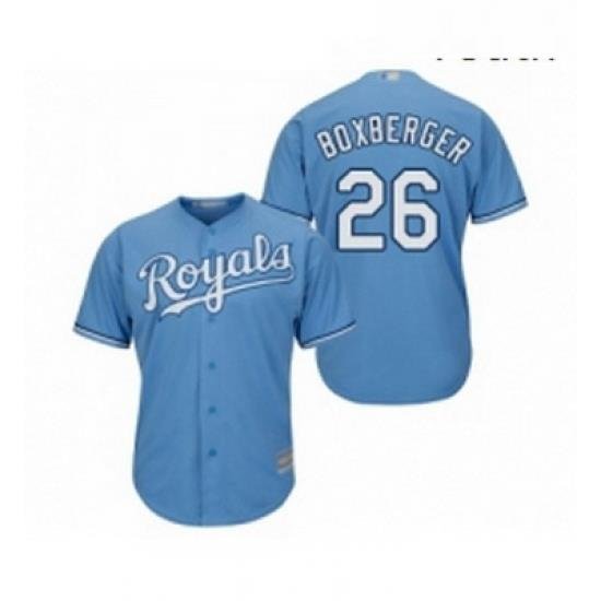 Youth Kansas City Royals 26 Brad Boxberger Replica Light Blue Alternate 1 Cool Base Baseball Jersey