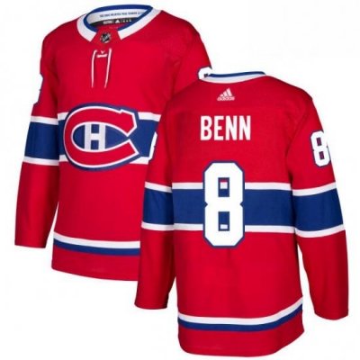 Mens Adidas Montreal Canadiens 8 Jordie Benn Authentic Red Home NHL Jersey